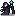 Pixel-Sprite des Protagonisten, getroffen und zurückweichend.